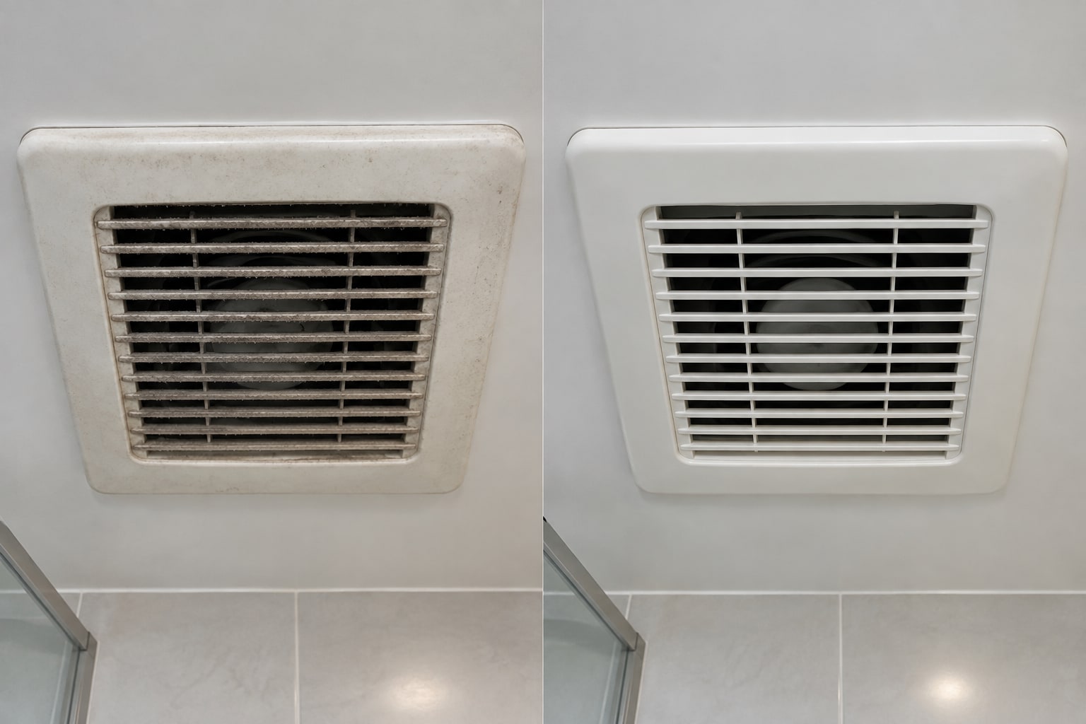 浴室抽風機／暖風機清洗前後